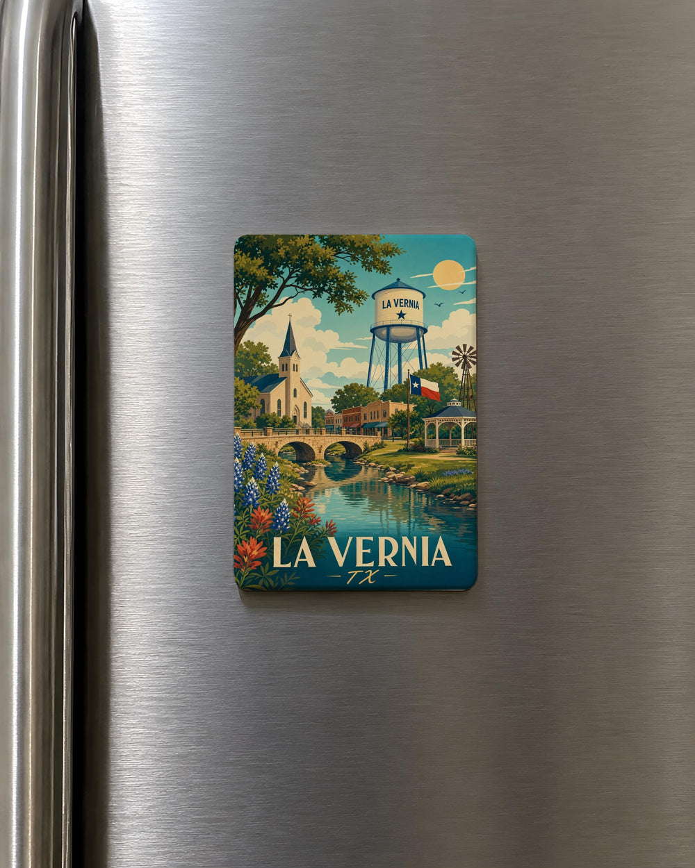 La Vernia TX Fridge Magnet, La Vernia Texas Souvenir Magnet, Texas Town Travel Keepsake, Small Town Gift