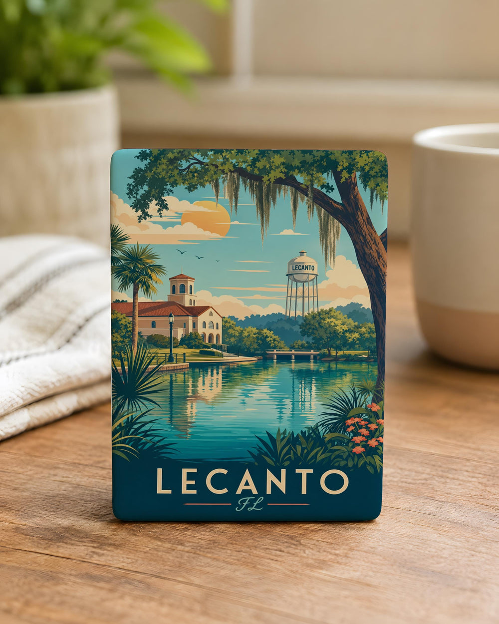Lecanto Florida Fridge Magnet, Lecanto FL Souvenir Magnet, Citrus County Travel Gift, Florida Vacation Keepsake Magnet
