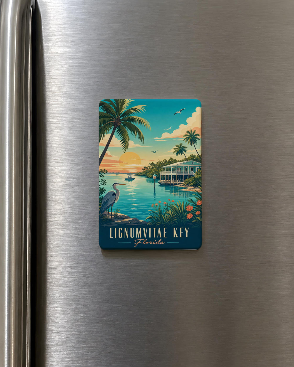 Lignumvitae Key Florida Fridge Magnet, Lignumvitae Key FL Souvenir Magnet, Florida Keys Travel Magnet