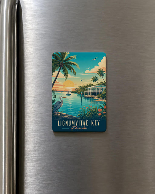 Lignumvitae Key Florida Fridge Magnet, Lignumvitae Key FL Souvenir Magnet, Florida Keys Travel Magnet