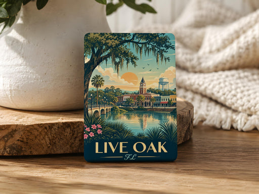 Live Oak Florida Fridge Magnet, Live Oak FL Souvenir Magnet, Florida Travel Gift, Small Town Florida Keepsake Magnet