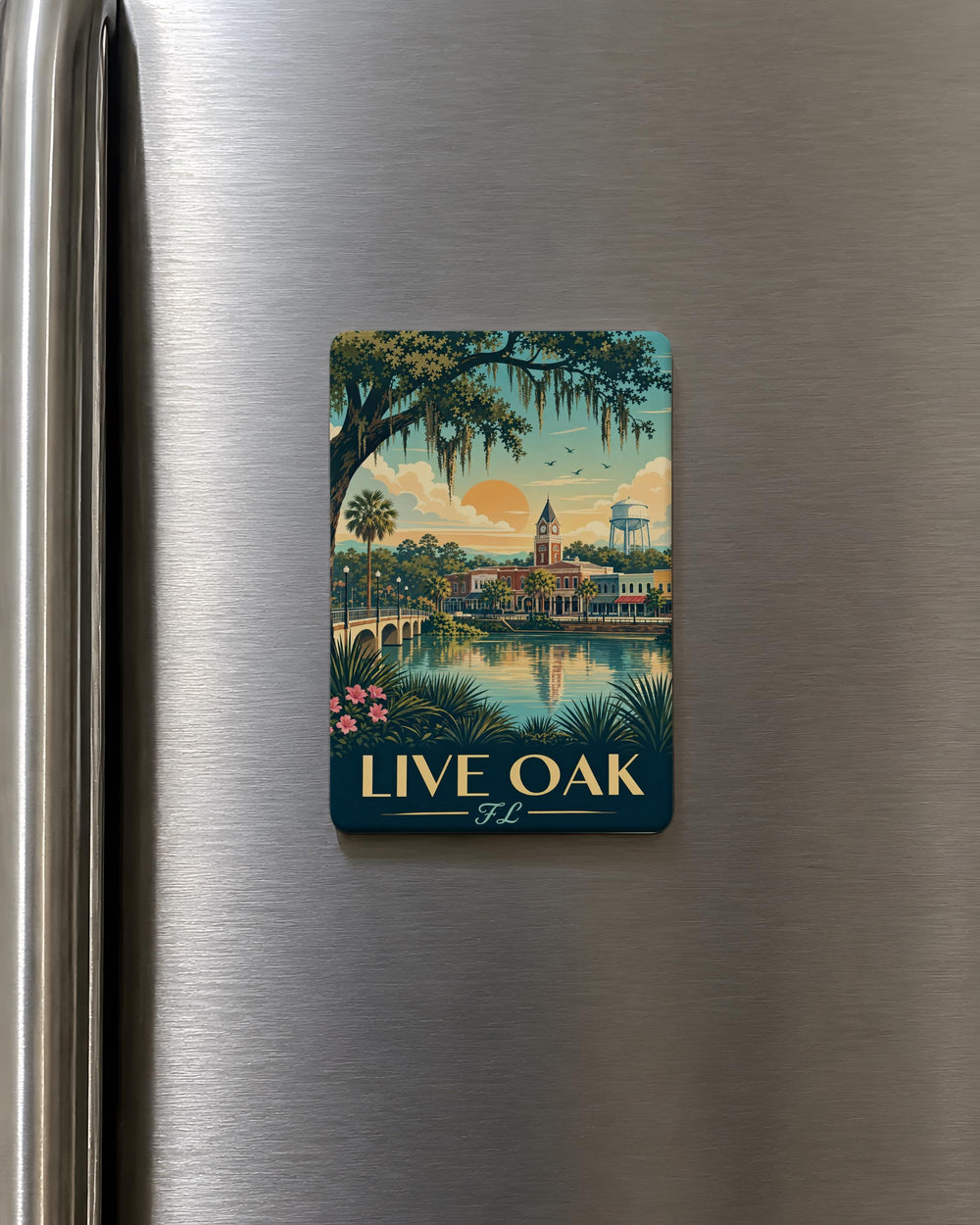 Live Oak Florida Fridge Magnet, Live Oak FL Souvenir Magnet, Florida Travel Gift, Small Town Florida Keepsake Magnet
