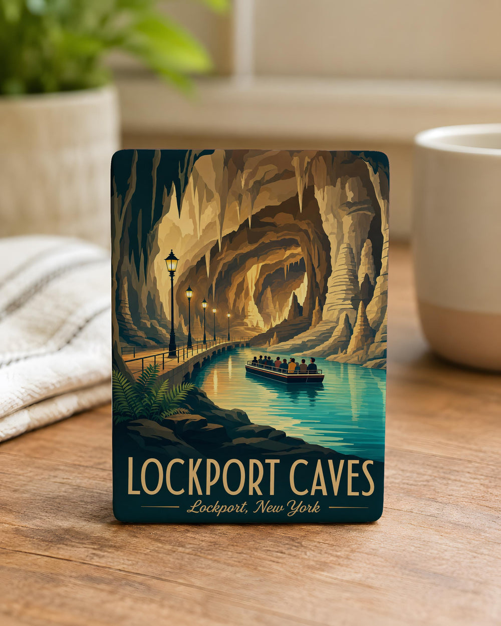 Lockport Caves Fridge Magnet, Lockport NY Cave Landmark Souvenir Magnet, Underground Cave Attraction Travel Gift