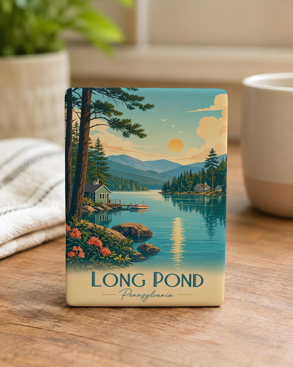 Long Pond Fridge Magnet, Long Pond Lake Souvenir Magnet, Long Pond Nature Scenic Travel Keepsake Magnet
