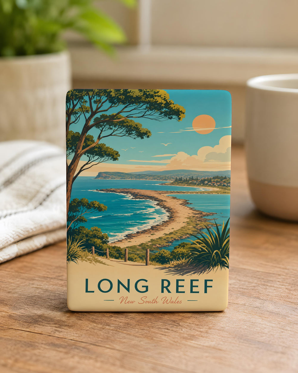 Long Reef Fridge Magnet, Long Reef Coastal Landmark Souvenir Magnet, Beach and Ocean Scenic Magnet