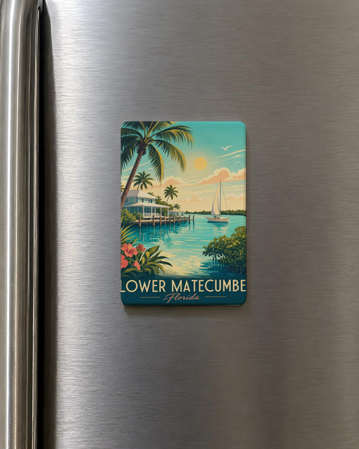 Lower Matecumbe FL Fridge Magnet, Florida Keys Souvenir Magnet, Lower Matecumbe Island Travel Gift, Coastal Decor Magnet
