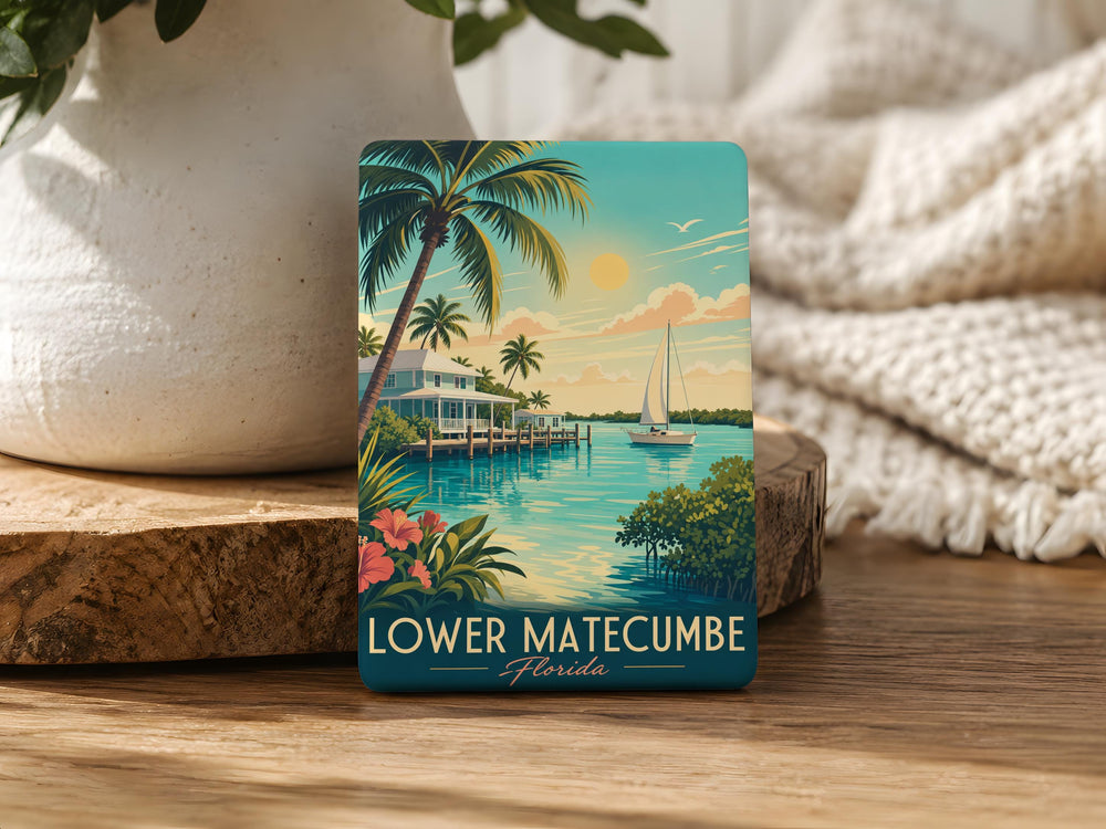 Lower Matecumbe FL Fridge Magnet, Florida Keys Souvenir Magnet, Lower Matecumbe Island Travel Gift, Coastal Decor Magnet
