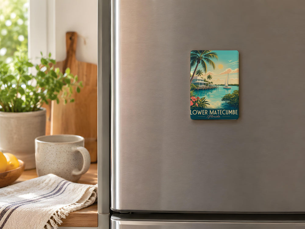 Lower Matecumbe FL Fridge Magnet, Florida Keys Souvenir Magnet, Lower Matecumbe Island Travel Gift, Coastal Decor Magnet