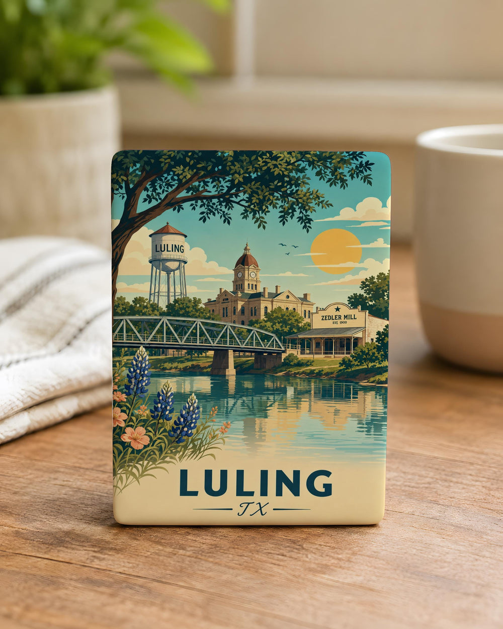 Luling Texas Fridge Magnet, Luling TX Souvenir Magnet, Texas Travel Gift, Small Town Texas Keepsake Magnet