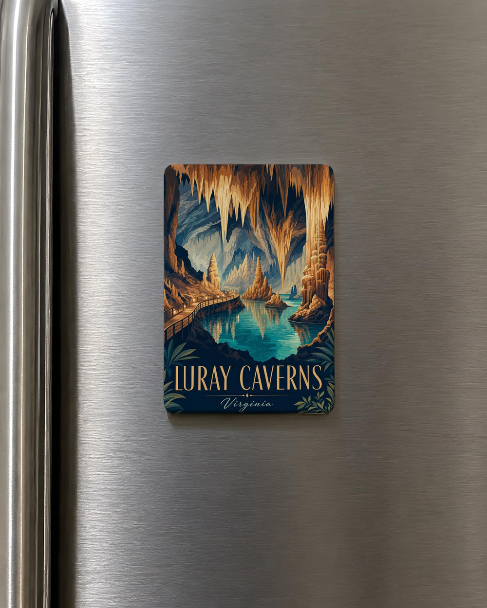 Luray Caverns Fridge Magnet, Virginia Cave Landmark Souvenir, Underground Cavern Travel Keepsake Magnet
