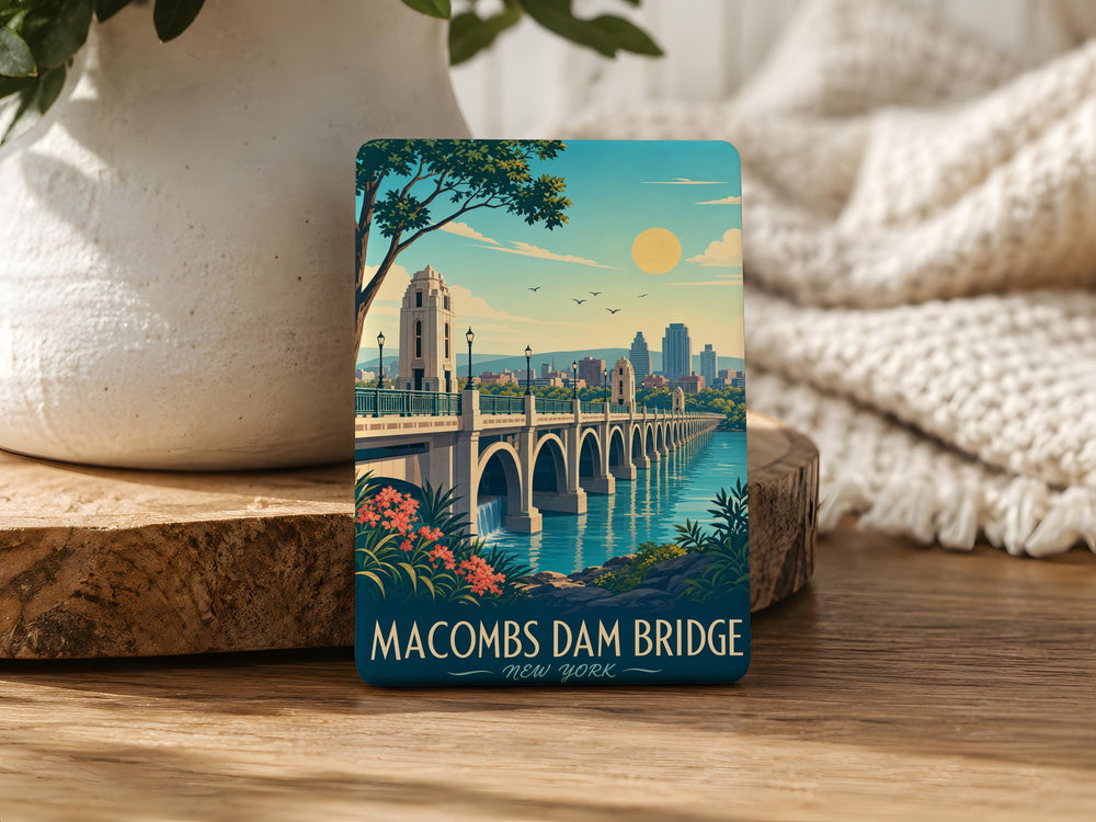 Macombs Dam Bridge Fridge Magnet, New York City Harlem River Landmark Souvenir Magnet