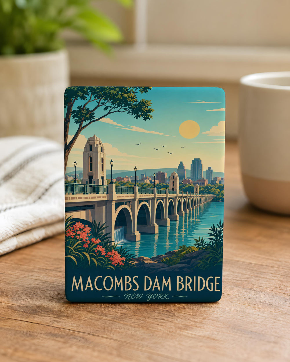 Macombs Dam Bridge Fridge Magnet, New York City Harlem River Landmark Souvenir Magnet