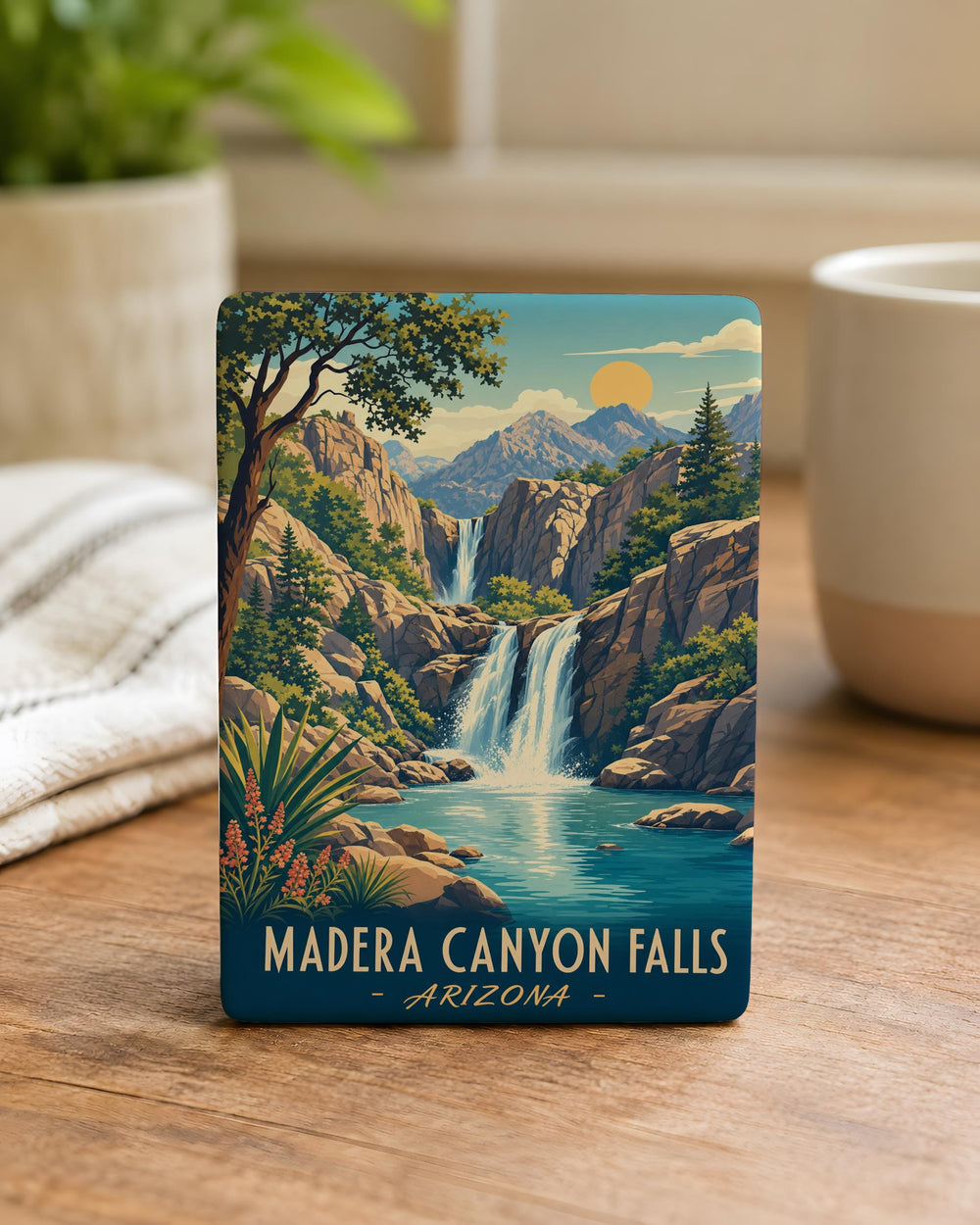 Madera Canyon Falls Fridge Magnet, Arizona Waterfall Souvenir, Nature Hike Travel Keepsake, Canyon Falls Landmark Magnet