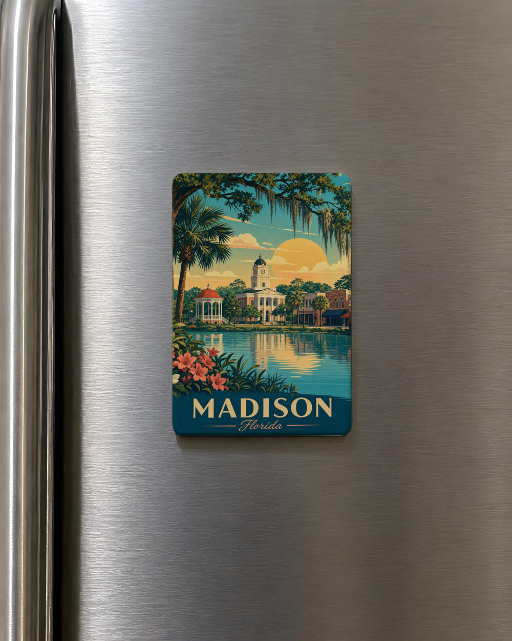 Madison FL Fridge Magnet, Madison Florida Souvenir Magnet, Madison County FL Travel Keepsake Magnet, USA Gift Magnet