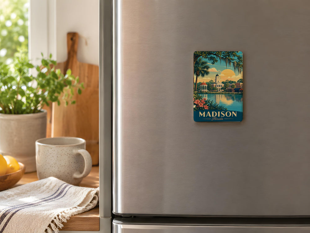 Madison FL Fridge Magnet, Madison Florida Souvenir Magnet, Madison County FL Travel Keepsake Magnet, USA Gift Magnet
