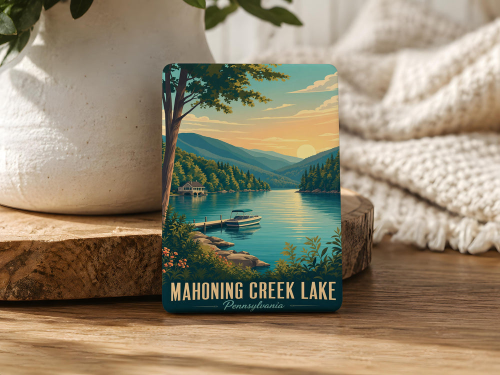 Mahoning Creek Lake Fridge Magnet, Pennsylvania Lake Souvenir, Outdoor Travel Keepsake, Nature Landmark Magnet