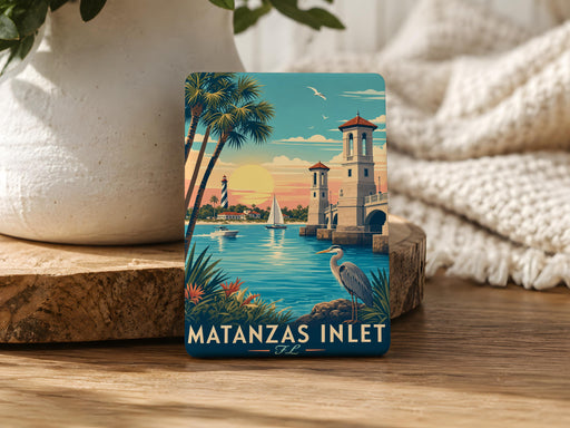 Matanzas Inlet Florida Fridge Magnet, Coastal Inlet Souvenir Magnet, Matanzas River Estuary Travel Gift