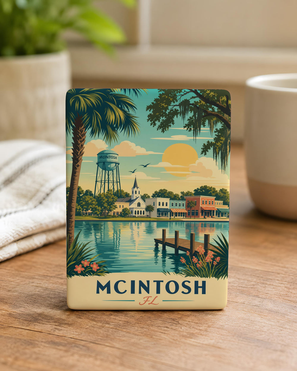 McIntosh Florida Fridge Magnet, McIntosh FL Souvenir Magnet, Small Town Florida Travel Keepsake, McIntosh FL Gift
