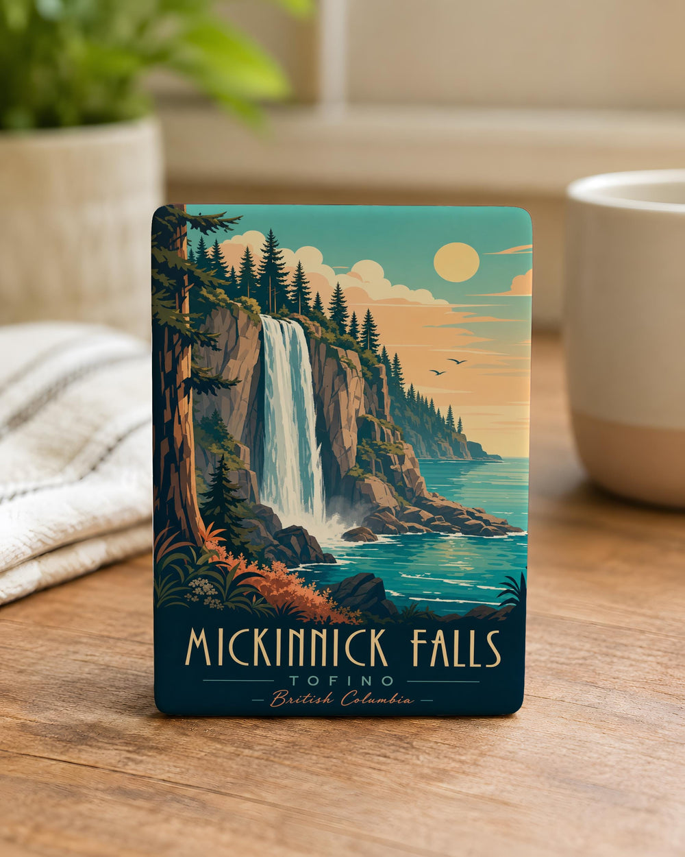 Mickinnick Falls Fridge Magnet, Idaho Waterfall Souvenir Magnet, Nature Hike Landmark Keepsake Magnet