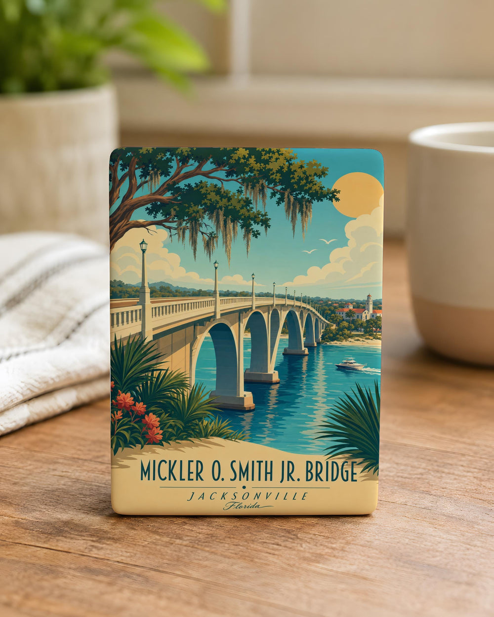 Mickler O Smith Jr Bridge Fridge Magnet, Bridge Landmark Souvenir Magnet, Local Travel Keepsake Gift