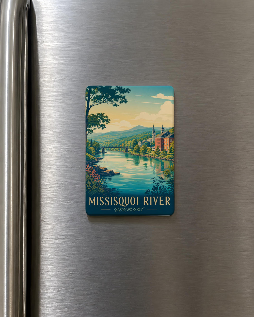 Missisquoi River Fridge Magnet, Vermont River Souvenir, Nature Travel Keepsake, River Landscape Magnet, Outdoor Adventure Gift