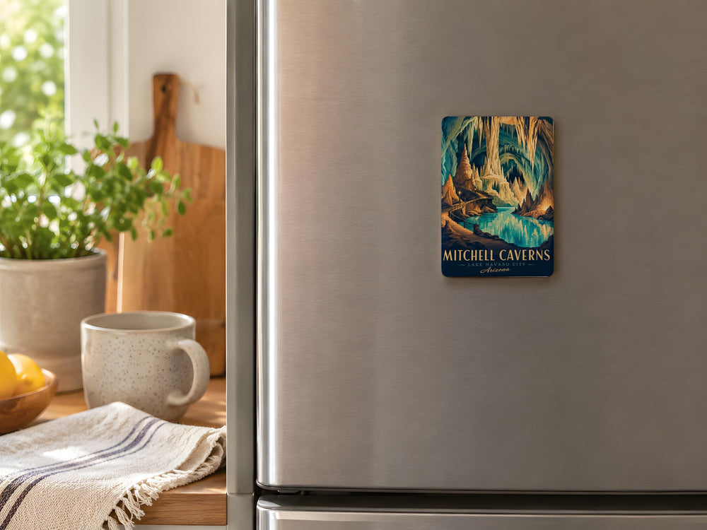 Mitchell Caverns Fridge Magnet, Cave Landmark Souvenir Magnet, Desert Caverns Travel Gift, California Caverns Keepsake Magnet