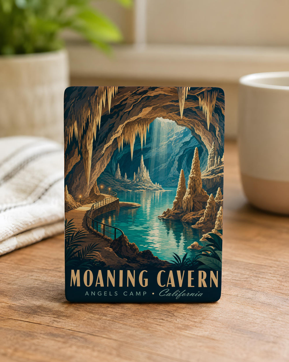 Moaning Cavern Fridge Magnet, Cave Entrance, Underground Cavern Souvenir, Spelunking Gift, Calaveras County California Travel Magnet