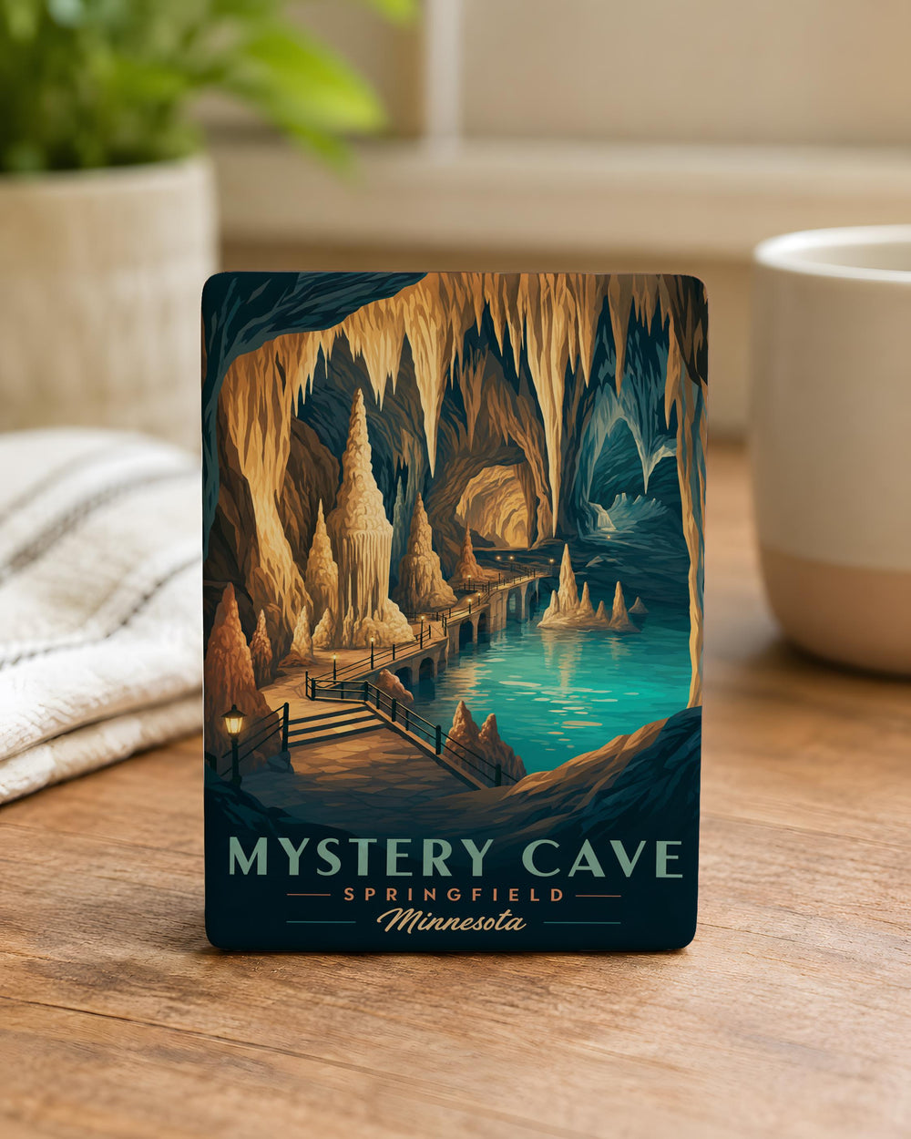Mystery Cave Fridge Magnet, Hidden Cavern Entrance, Underground Cave Scene, Adventure Gift, Spelunking Decor Magnet