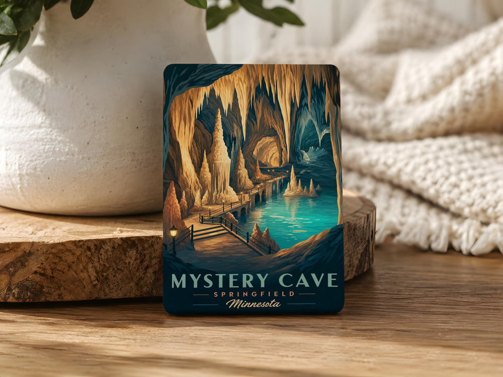Mystery Cave Fridge Magnet, Hidden Cavern Entrance, Underground Cave Scene, Adventure Gift, Spelunking Decor Magnet