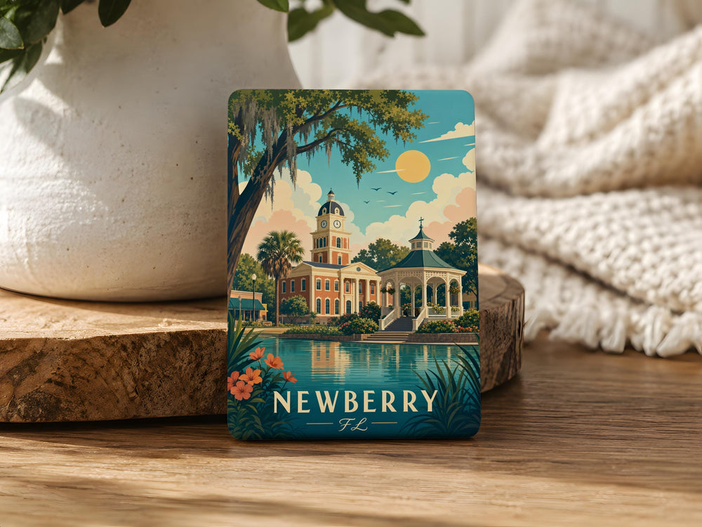 Newberry FL Fridge Magnet, Newberry Florida Souvenir Magnet, City Name Travel Keepsake Magnet