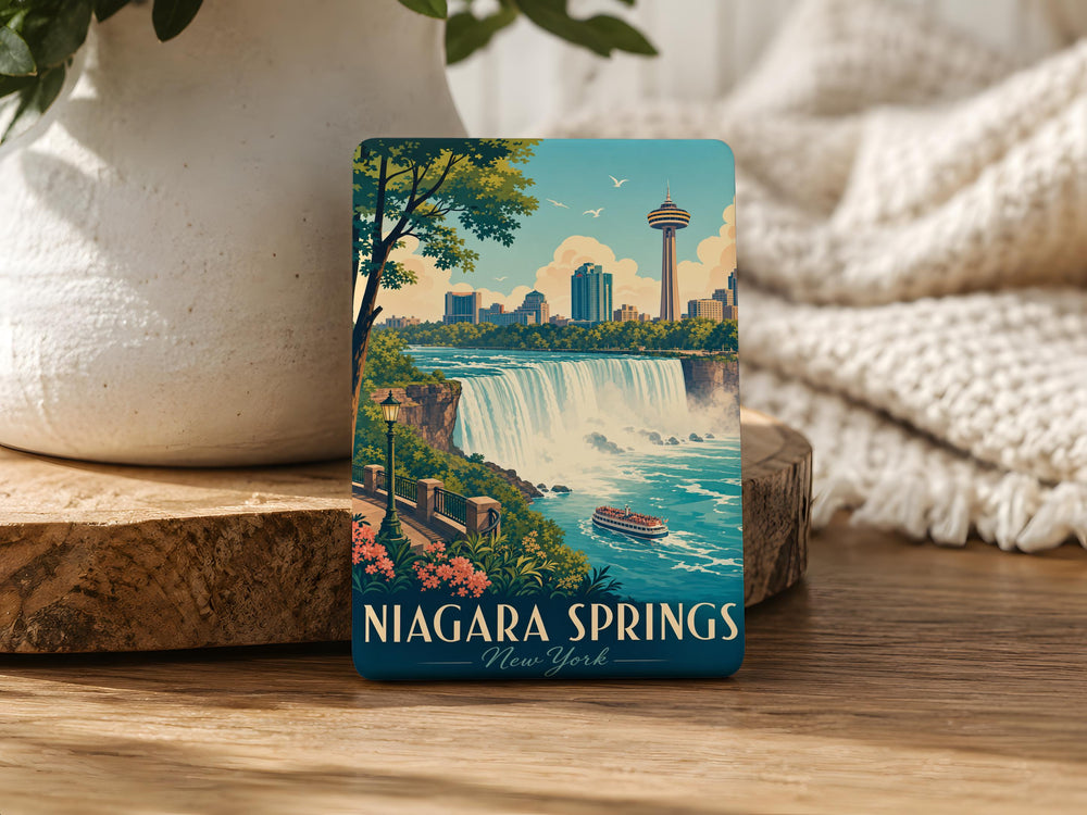 Niagara Springs Fridge Magnet, Niagara Falls Souvenir Magnet, New York Travel Gift, Waterfall Keepsake Magnet