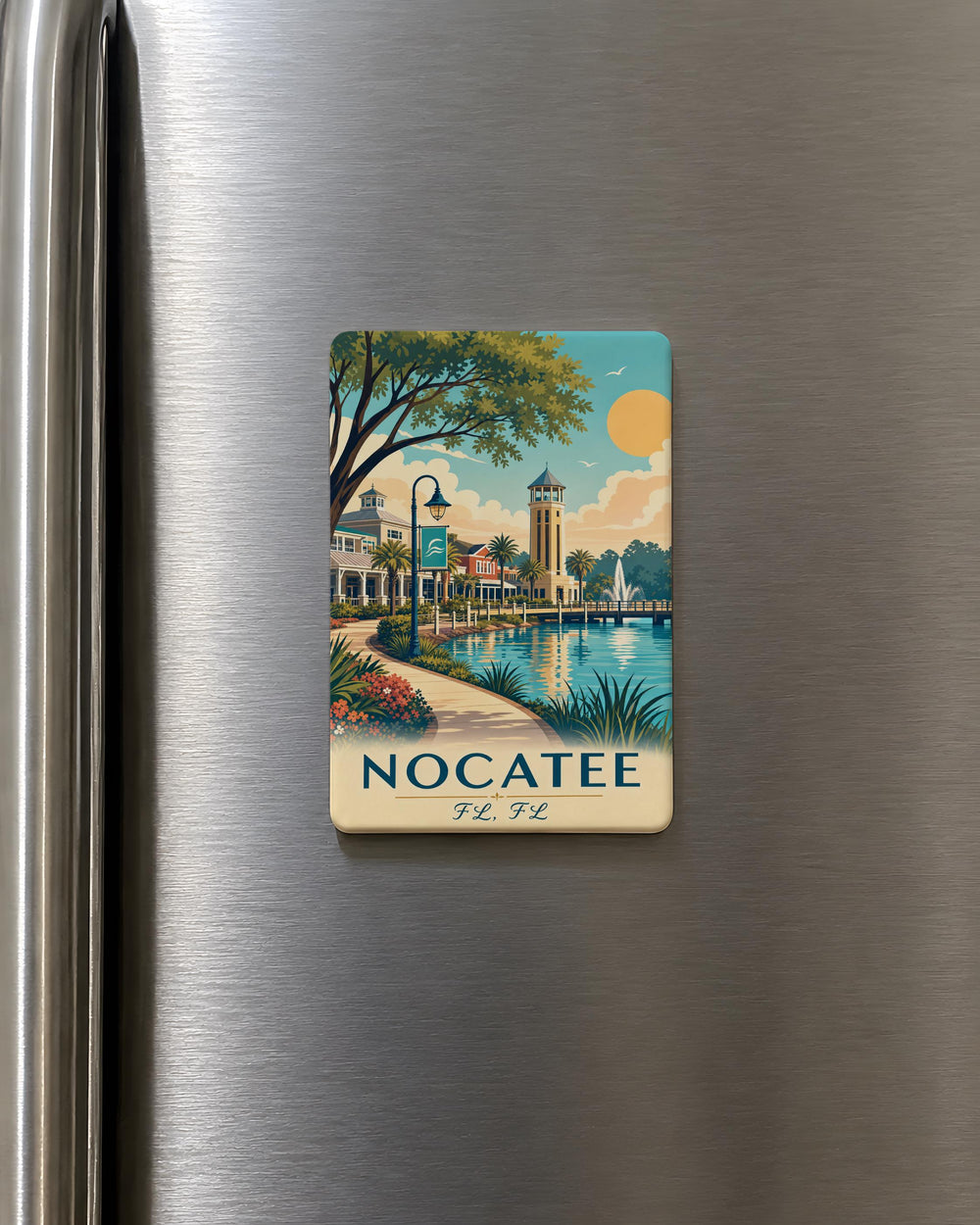 Nocatee Florida Fridge Magnet, Nocatee FL Souvenir Magnet, Florida Travel Gift, Nocatee Keepsake Magnet