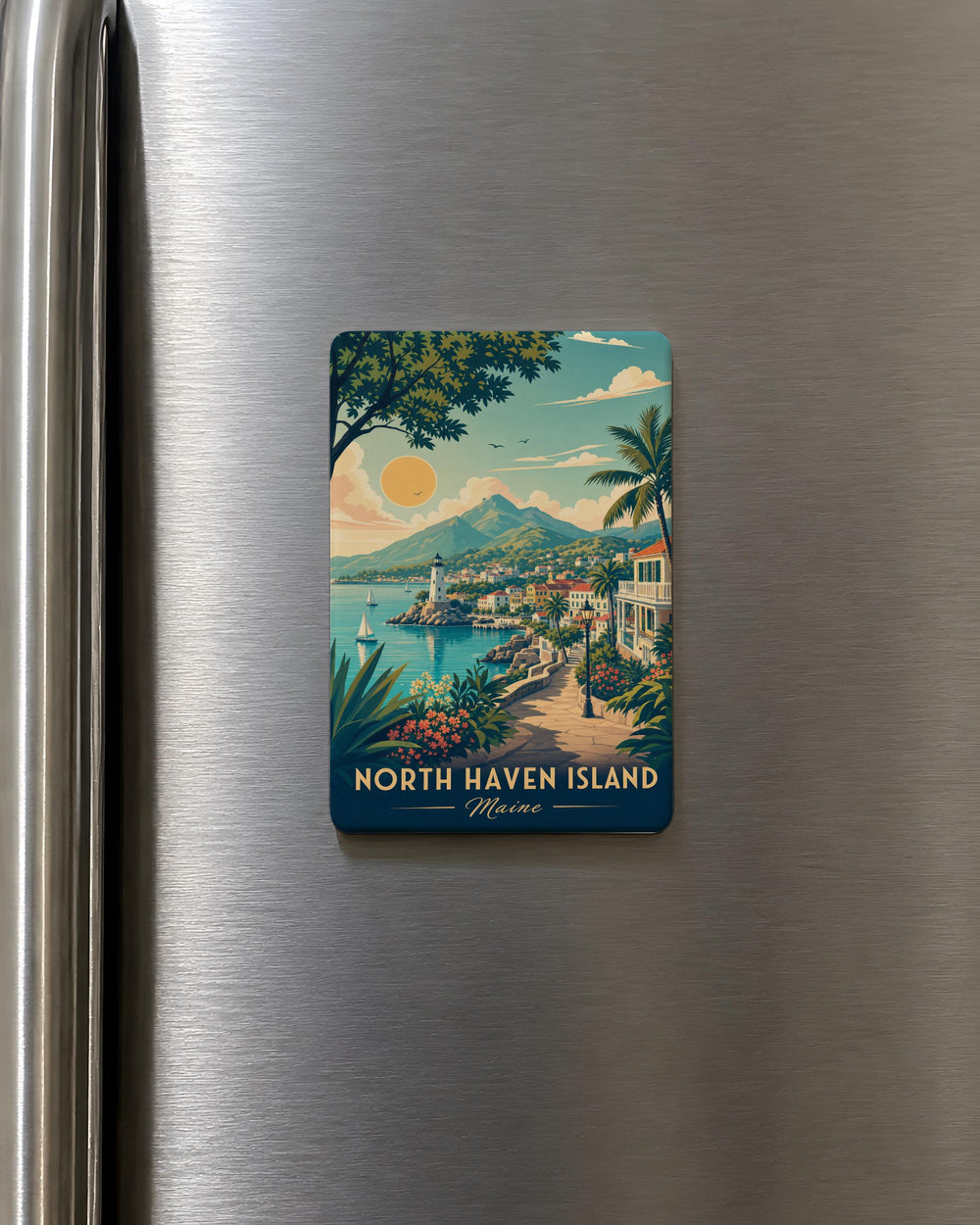 North Haven Island Fridge Magnet, North Haven Island Souvenir Magnet, Coastal Island Travel Keepsake Magnet