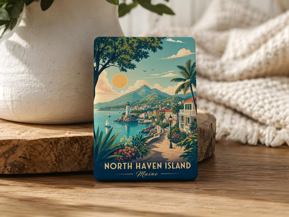 North Haven Island Fridge Magnet, North Haven Island Souvenir Magnet, Coastal Island Travel Keepsake Magnet