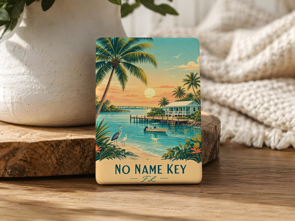 Florida Keys Fridge Magnet, Key West Souvenir Magnet, Tropical Island Vacation Travel Gift, Coastal Florida Keepsake Magnet