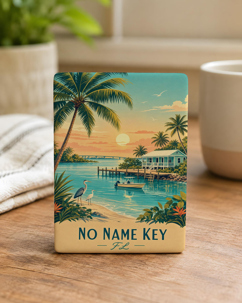 Florida Keys Fridge Magnet, Key West Souvenir Magnet, Tropical Island Vacation Travel Gift, Coastal Florida Keepsake Magnet