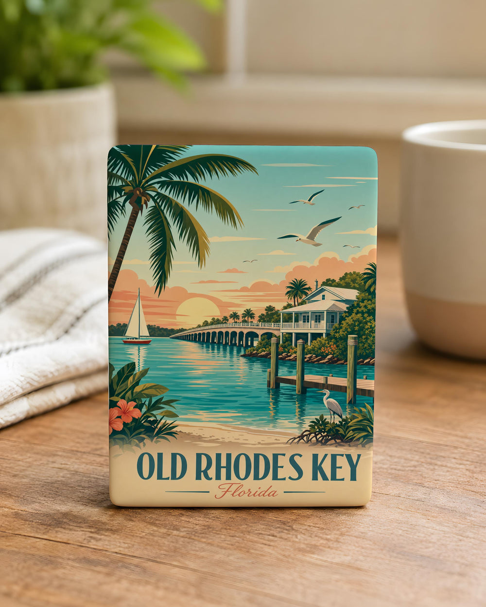 Old Rhodes Key Fridge Magnet, Rhodes Island Key Souvenir Magnet, Greece Travel Keepsake Magnet, Coastal Landmark Magnet