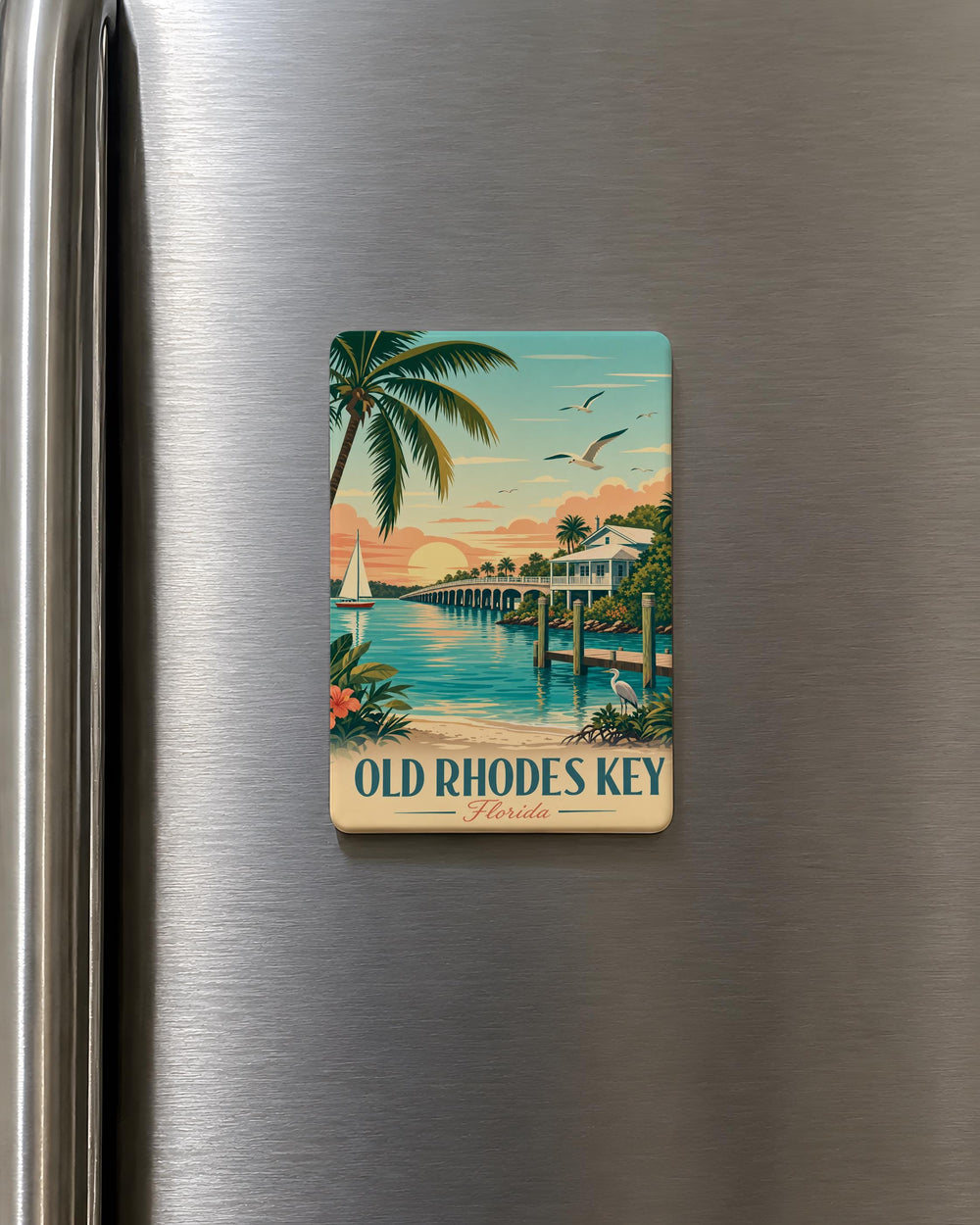 Old Rhodes Key Fridge Magnet, Rhodes Island Key Souvenir Magnet, Greece Travel Keepsake Magnet, Coastal Landmark Magnet