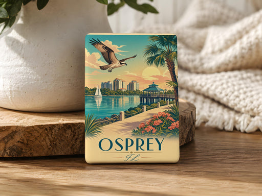 Osprey Florida Fridge Magnet, Osprey Bird Magnet, Coastal Wildlife Refrigerator Magnet, Florida Nature Gift