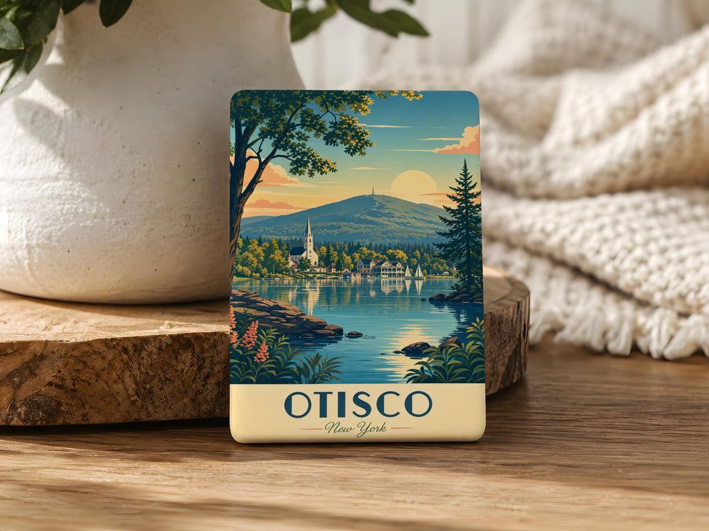 Otisco Lake Fridge Magnet, Otisco New York Souvenir Magnet, Finger Lakes Travel Keepsake, Lake House Kitchen Magnet