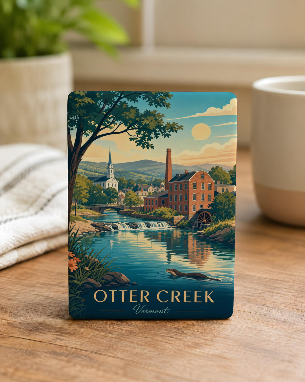 Otter Creek Fridge Magnet, Otter Creek Nature Souvenir Magnet, River Creek Outdoor Travel Keepsake Magnet