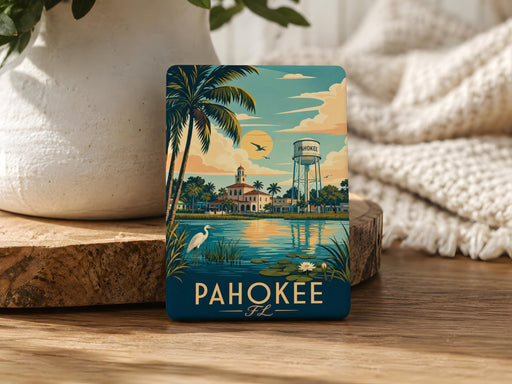 Pahokee Florida Fridge Magnet, Pahokee FL Souvenir Magnet, Lake Okeechobee Travel Gift, Florida Town Keepsake Magnet