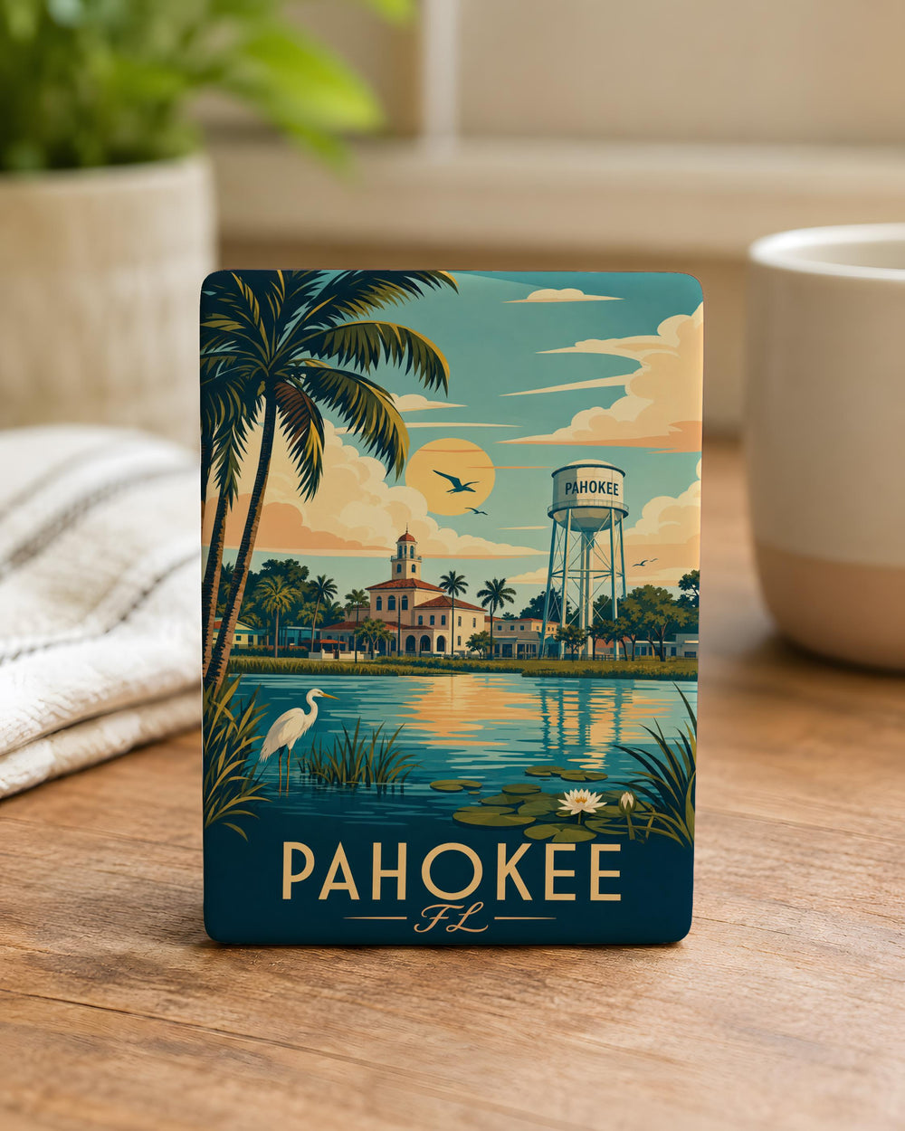 Pahokee Florida Fridge Magnet, Pahokee FL Souvenir Magnet, Lake Okeechobee Travel Gift, Florida Town Keepsake Magnet