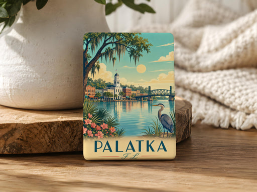 Palatka FL Fridge Magnet, Palatka Florida Souvenir Magnet, St Johns River Hometown Travel Keepsake Gift