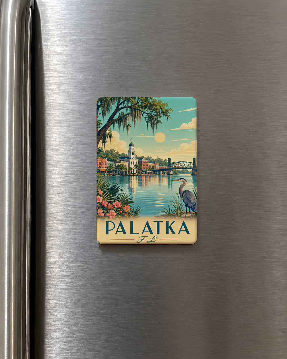 Palatka FL Fridge Magnet, Palatka Florida Souvenir Magnet, St Johns River Hometown Travel Keepsake Gift