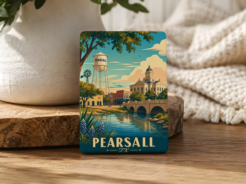 Pearsall TX Fridge Magnet, Pearsall Texas Souvenir Magnet, City Name Travel Keepsake, Hometown Gift, South Texas Magnet