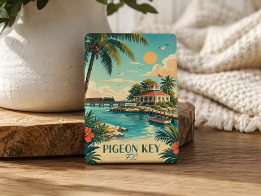 Pigeon Key Florida Fridge Magnet, Overseas Highway Key West Souvenir, Florida Keys Travel Gift, Coastal Road Trip Keepsake