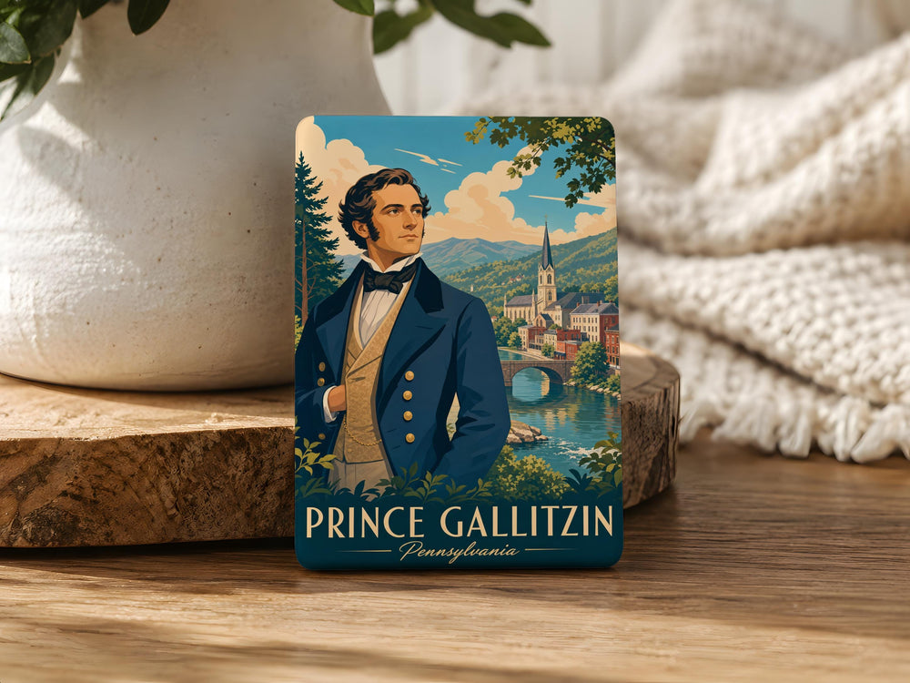 Prince Gallitzin Pennsylvania Fridge Magnet, Small Town Name Souvenir Magnet, Travel Keepsake Refrigerator Magnet