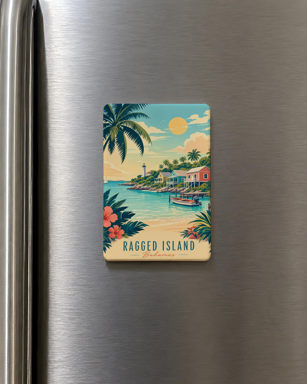 Ragged Island Fridge Magnet, Ragged Island Souvenir Magnet, Island Travel Keepsake, Coastal Island Decor Magnet
