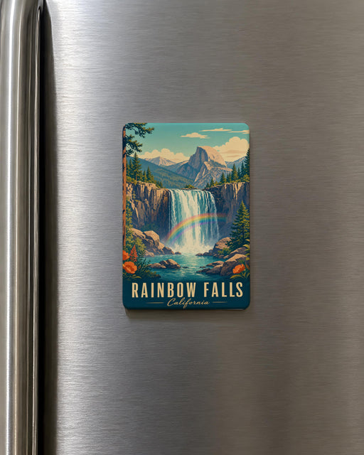 Rainbow Falls California Fridge Magnet, Rainbow Falls Landmark Souvenir, California Travel Keepsake Magnet, Waterfall Decor Magnet